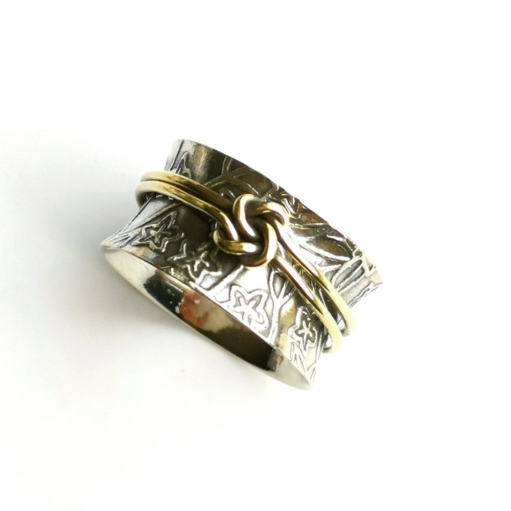 NWT, Sterling Silver meditation spinning spinner ring